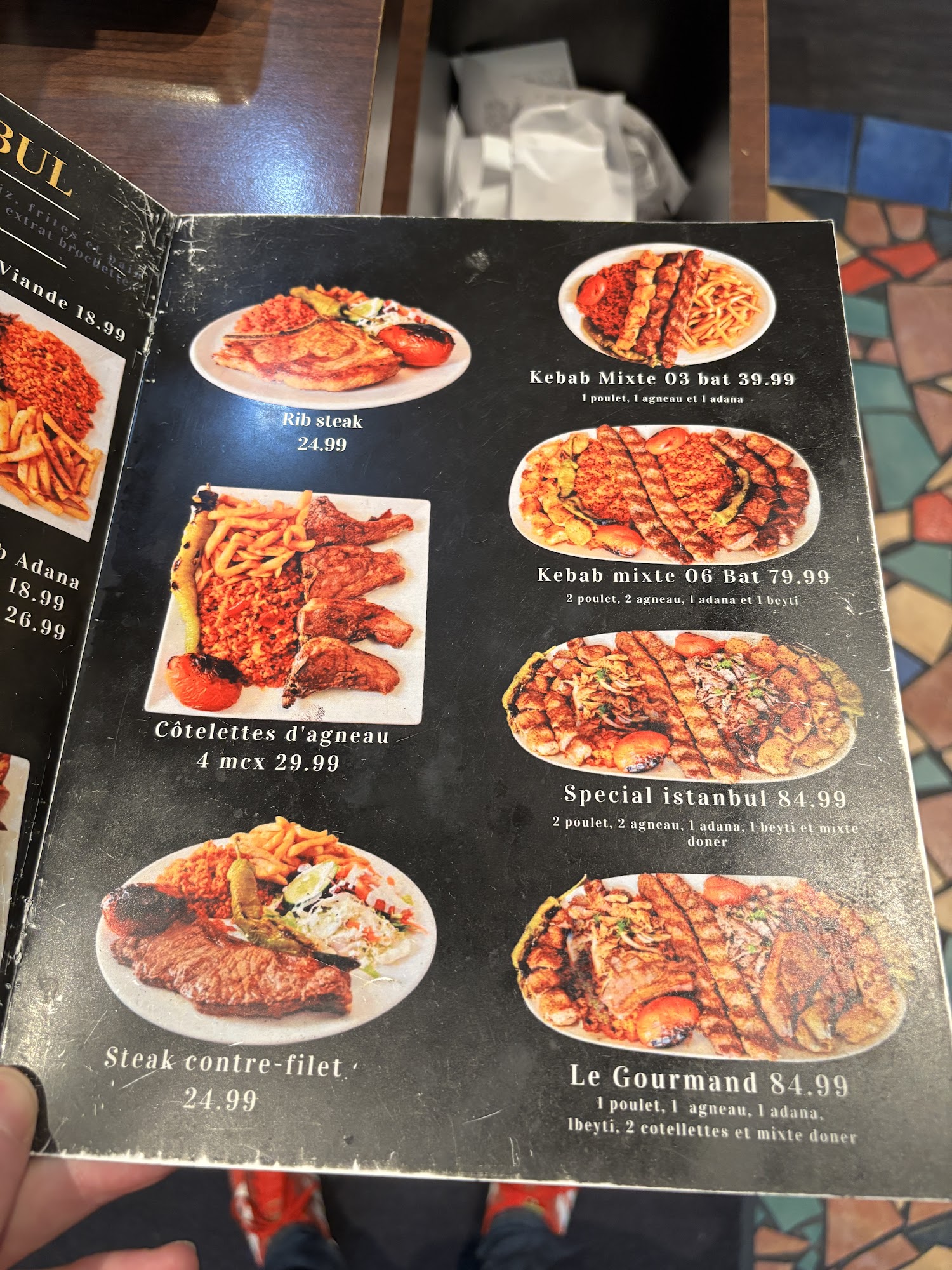 Restaurant menu Maison Istanbul Longueuil
